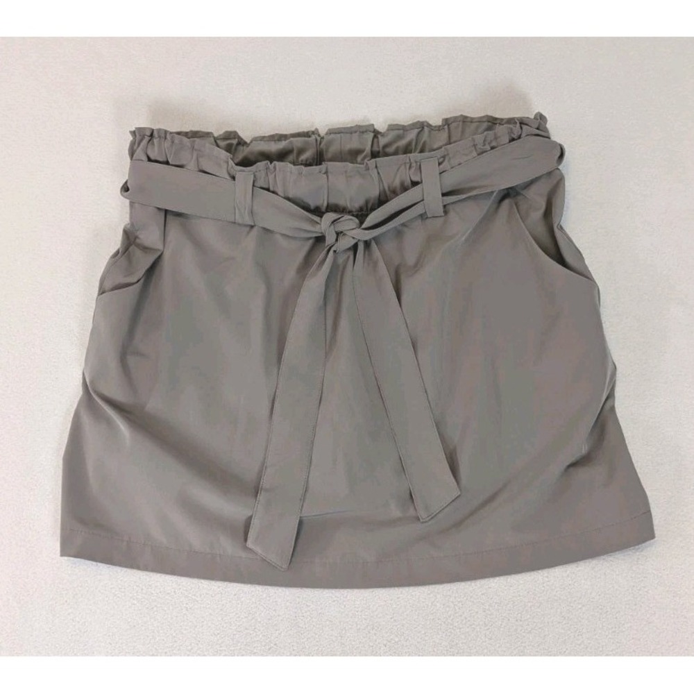 RBX Activewear Skorts Womens Large Gray Stretch Pockets Belt Comfort Tennis Golf